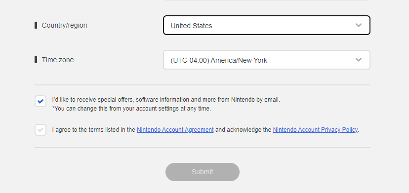 Nintendo US Account Setup1
